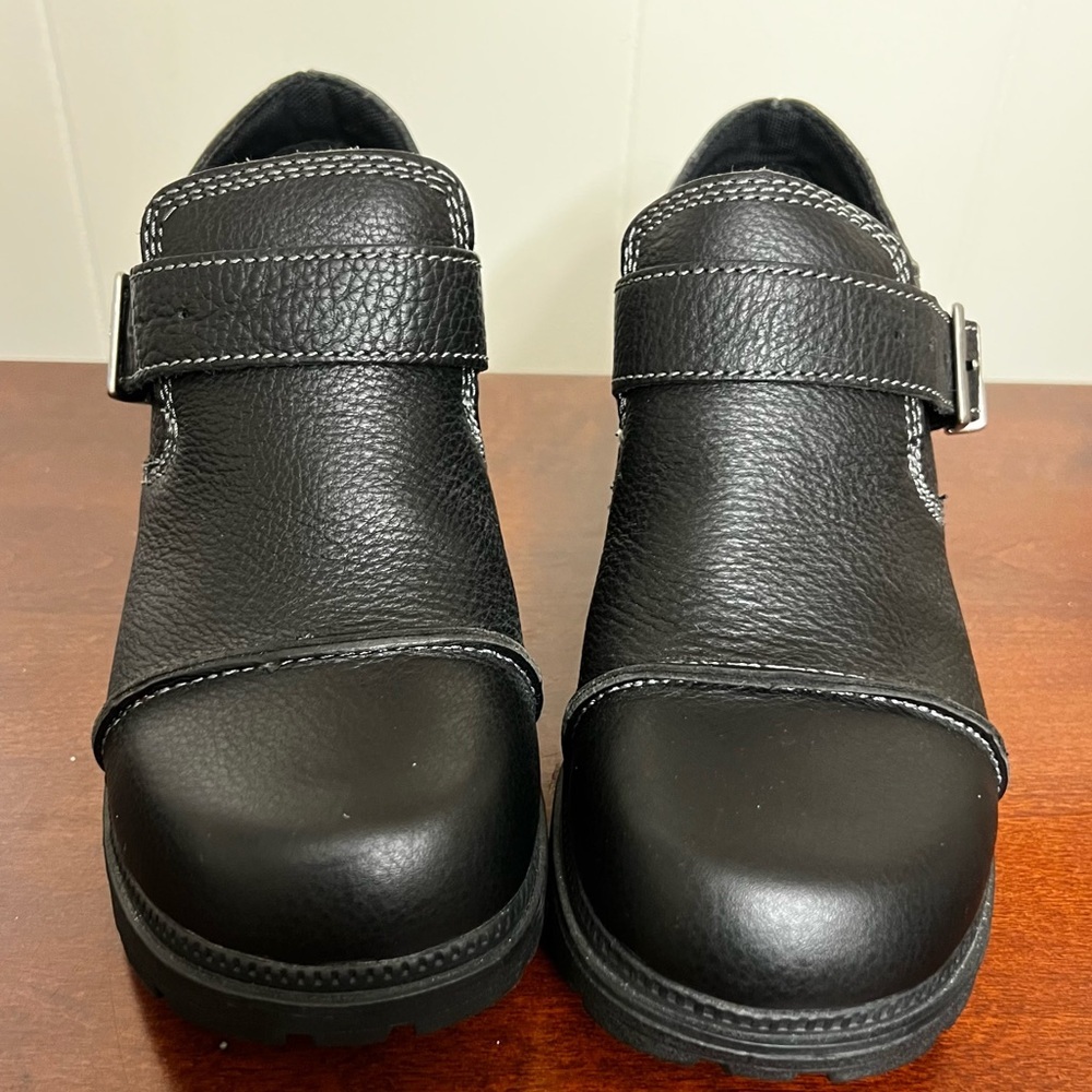 Harley-Davidson vintage Tatum Leather Chunky Moto Shoes Loafers - NWOT Y2K - Picture 4 of 12